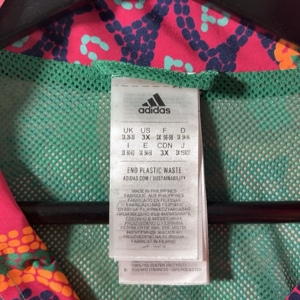 Adidas x Farm Rio Track Jacket Womens 3X Floral Multicolor Trefoil Zip - Picture 5 of 15